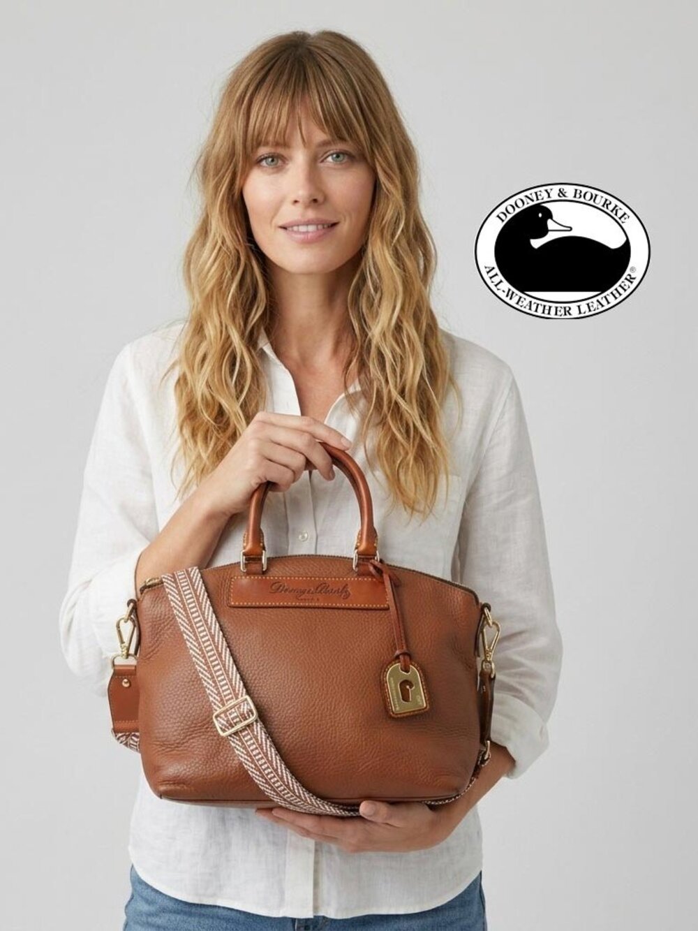 Dooney And Bourke Vachetta Juliette Purse Vintage Brown Leather Satchel Bag
